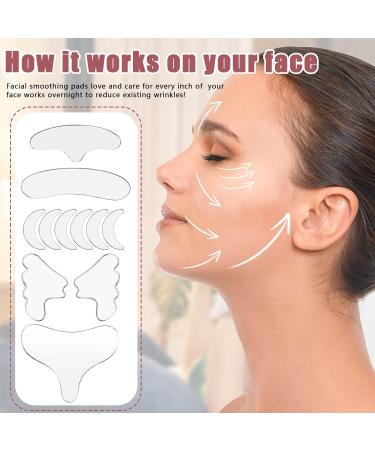 11pcs Silicone Wrinkle Patches Reusable Chest Wrinkle Patches Neck Patches for Wrinkles Anti Wrinkle Silicone Patch for Chest Forehead Eye Neck - Buy Online on GoSupps.com