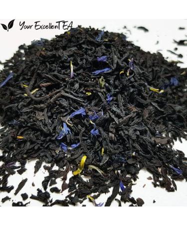 Your ExcellenTEA - Earl Grey Blue Flower - Black Tea Loose Leaf with Real Bergamot Oil in Resealable Pouch made from Ceylon BOP1 (200g) - Buy Online on GoSupps.com