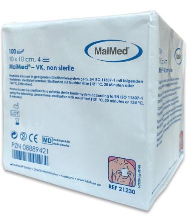 Buy 10x10 Unsteril Wound Compresses - 100 Pieces Immersed Fleece Gauze Bandage | Non-Adhesive Medical Dressing for Wound Care - Buy Online on GoSupps.com