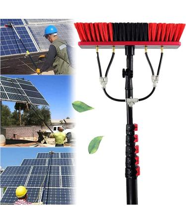 Window Cleaning Pole Photovoltaic Panel Cleaning Tool Multi-Purpose Water Spray Brush Extendable Cleaner for Trucks Windows Washing 7.2M