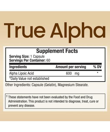 Alpha Lipoic Acid 600 mg - Powerful Antioxidant Support for Energy & Cellular Health | 60 Capsules for Optimal Wellness - International Shipping Available - Buy Online on GoSupps.com