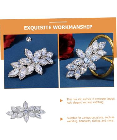 BIUDECO Rhinestone Hair Clip Rhinestones Hair Accessories Rhinestones Hairpin Wedding Rhinestones Hair Clip Diamonds Hair Clip Women Hair Barrettes Women Hair Accessories Women Hair Clip - Buy Online on GoSupps.com