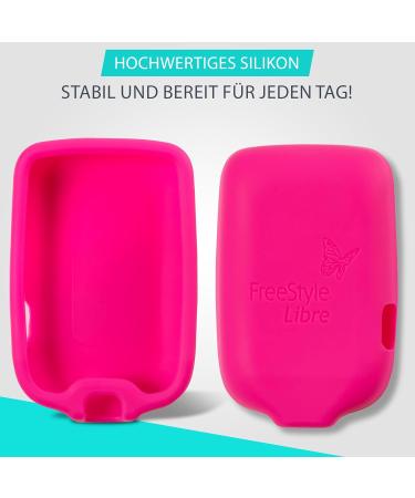 Shop Patchinga Silicone Protective Cover for Freestyle Libre 1 2 & 3 | Shockproof Anti-Slip 9 Color Options (Pink) - Protect Against Damage & Scratches - Buy Online on GoSupps.com