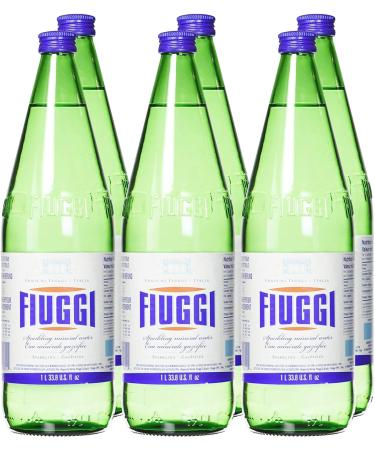 Fiuggi Sparkling Natural Mineral Spring Water Glass Bottle 6x1L - Buy Online on GoSupps.com