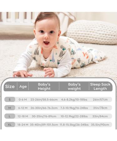Looxii 3.5 TOG Baby Sleeping Bag in Beige | 100% Cotton Newborn Sleepsack for Boys and Girls 18-24 Months - Buy Online on GoSupps.com
