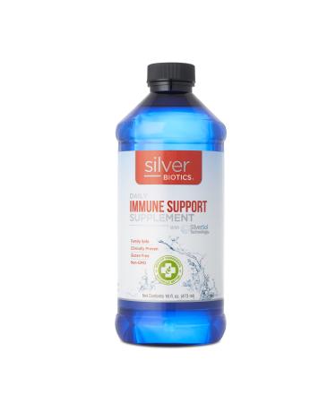 Silver Biotics® Immune Support Supplement is the perfect daily defense boost for your immune system - 16oz bottle - 10 Ppm Colloidal Silver Liquid With Silversol Technology 16 Fl Oz (Pack of 1)