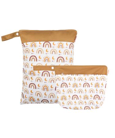 SEAUR DRY WET BAG Big Baby diaper bag for on the way kindergarten Naspasche with zippered washable reusable reusable cultural bag for swimming gym - 2 pieces 20 * 28cm+30 * 40cm E07 2 pieces 20 * 28cm+30 * 40cm