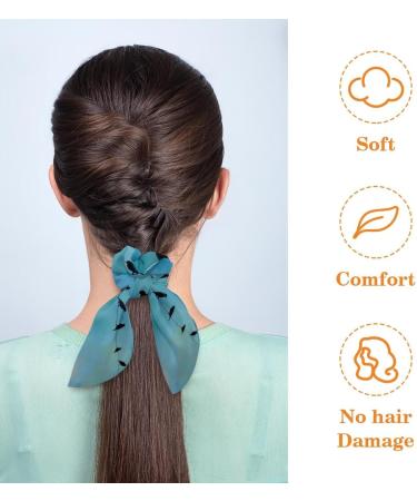 6 Pieces Bow Hair Scrunchies Rabbit Bunny Ear Scrunchies Birds Blue Sky Bow Bowknot Scrunchies Bobbles Elastic Hair Ties Ropes Ponytail Holder Accessories for Women Girls Color 2 - Buy Online on GoSupps.com