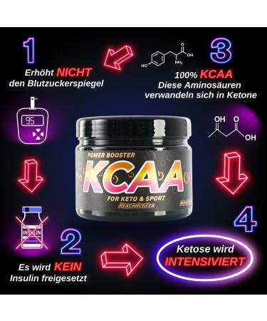 KCAA Amino Booster for Keto | Sugar-Free Peach Ice Tea - Energy Drink for Ketosis & Sports Nutrition - 28 Servings - Buy Online on GoSupps.com