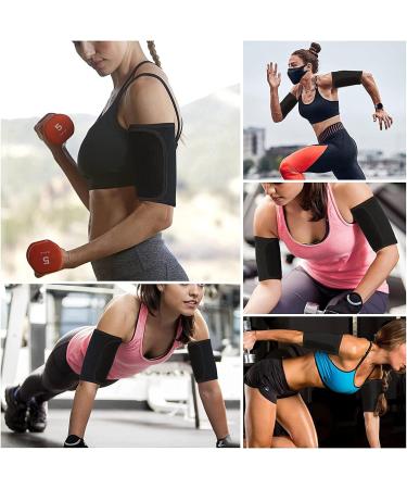 Sauna Sweat Arm Trimmer Bands arm Sweat Bands for Women Weight Loss Arm Shaper Wraps for Workout arm Bands for Flabby arm Black - Buy Online on GoSupps.com