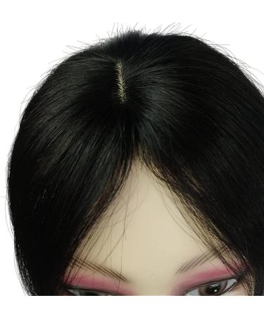 Bangs Bangs Hair Clip in Human Hair Bangs Middle Part Indian Fringe Hairpieces Straight Natural Hair Crown Topper Clip in Top Hairpieces for Women with Thinning Hair for Women Curved Bangs for Daily Natural Black - Buy Online on GoSupps.com