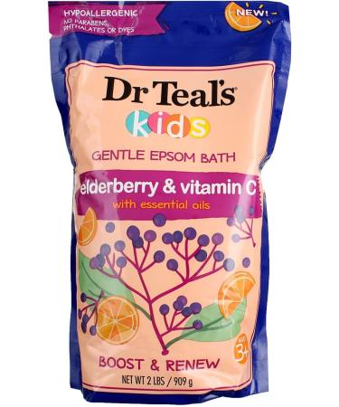 Kids Elderberry Epsom Salt Soak with Vitamin E & Essential Oils - 2 lbs (Pack of 3) - Buy Online on GoSupps.com
