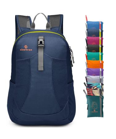 sinotron 22L Lightweight Packable Hiking Backpack Small Hiking Backpack Day Pack for Women Men Travel Camping Vacation Dark Blue