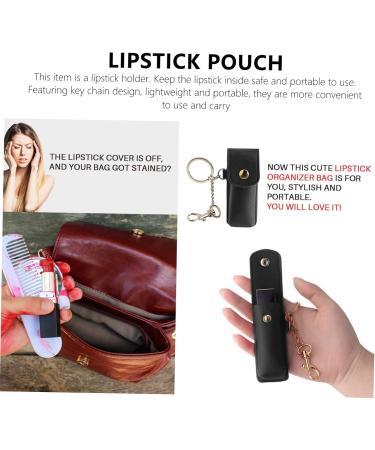  FRCOLOR FRCOLOR 6 Pcs Lipstick Protective Leather Case Lipstick Sleeves Keychain Leather Keyring Lipstick Case e-s In e-s In e-Cream For - Buy Online on GoSupps.com