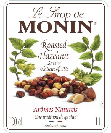 Monin Roasted Hazelnut Syrup - 1L Bottle - Premium Flavoring Syrup - Buy Online on GoSupps.com