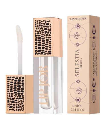 SELESTIA BEAUTY Lip Plumper Gloss Lip Job Glossy Finish Hydrating & Smoothing Formula 0.14 fl oz (Aura Breeze)