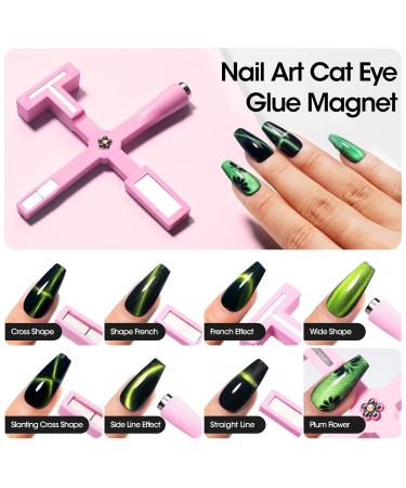 Gellen 5 in 1 Cat Eye Magnet for Nails - Multi-Function Strong Magnetic Nail Tools & 3D Gel Wand Stick Accessories for Salon & Manicure - Pink - Buy Online on GoSupps.com