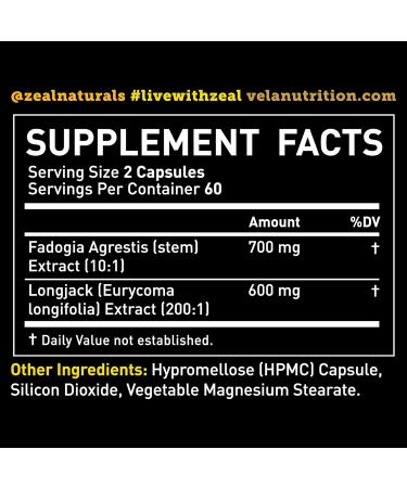 Fadogia Agrestis & Tongkat Ali Complex - 1300mg Potent Formula for Endurance & Stamina - 120 CT International Shipping - Buy Online on GoSupps.com
