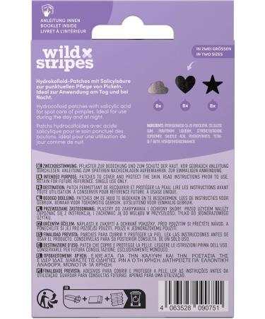 Wild Stripes - Anti-Pimple Patches Holo Clear - Patchs avec acide salicylique pour soin cibl jour et nuit - Rapide et efficace - Anti boutons et points noirs - Peau impure - 24 pcs Acide salicylique 24 unit (Lot de 1) - Buy Online on GoSupps.com