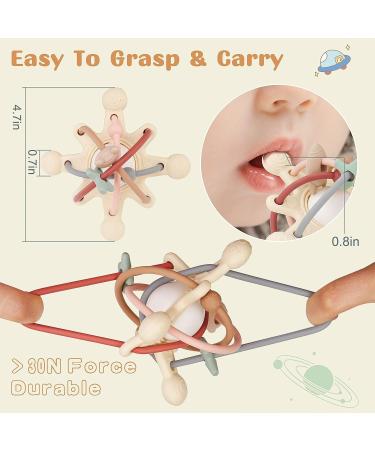 HHMY Teething Toys for Babies 3-36 Months | Soft Silicone Montessori Baby Toys | Chew & Rattle Teether for Toddlers | Sensory Gift for Boys & Girls - Buy Online on GoSupps.com
