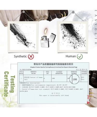 Easyouth Blonde Balayage Human Hair Weft Extensions - 14 Inch, 70g - Ombre Blonde Double Weft - #18/22/60 Nordic - Sew-In Real Hair Extensions - Buy Online on GoSupps.com