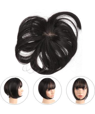 Minkissy 1pc Wig Air Bangs Hair Two Side Bangs Hair Extensions Bang Clip in Bangs Real Human French Barrette Hair Clips Tops for Women Straight High Temperature Wire Miss Real Person Black - Buy Online on GoSupps.com