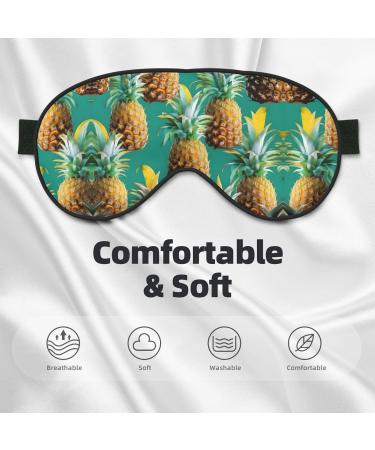 Psych Pineapple Quotes Print Sleep Mask - Double-Sided Eye Mask for Sound Sleep & Skin Care | Unisex Design - Buy Online on GoSupps.com