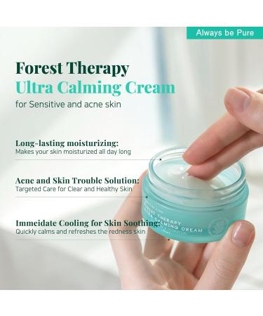 Forest Therapy Ultra Calming Cream - Soothing Moisturizer for Sensitive Acne-Prone Skin | Korean Skincare | Hydrating Relief for Redness (1.01Oz - Buy Online on GoSupps.com