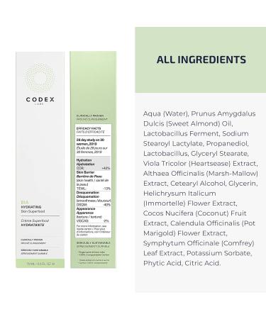 Codex Labs Bia Hydrating Superfood Moisturizing Cream for Eczema-Prone Skin - Steroid-Free Formula - 75ml (2.5 Fl Oz) - Buy Online on GoSupps.com