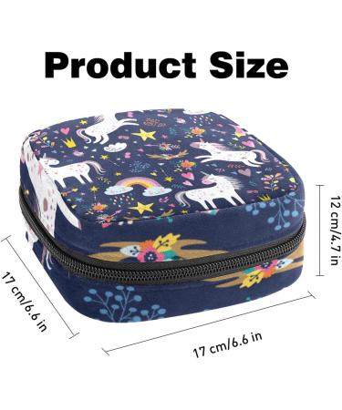 Menstruation Pad Bag with Zipper | Cartoon Stars & Rainbow Design | Women's & Girls' Tampon Storage Solution - Buy Online on GoSupps.com