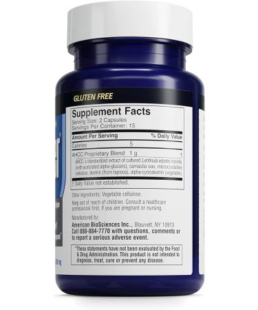 American BioSciences ImmPower AHCC Mushroom Supplement 30 Capsules 500mg - Immune Support (6 Pack) - Buy Online on GoSupps.com