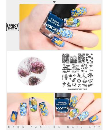 KADS Nail Art Stamping Plates Set Image Template Stencils Pattern with Stamping Plates Holder Case Organizer (IM016) - Buy Online on GoSupps.com