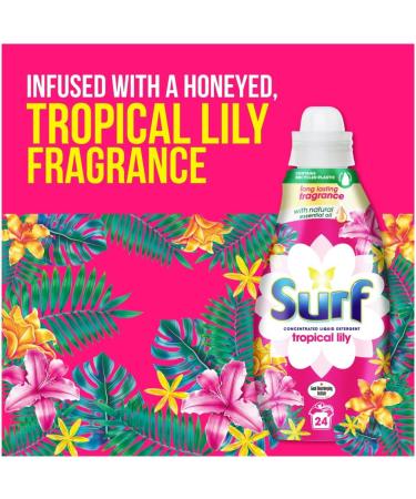 Surf Tropical Lily Laundry Liquid 24 Washes 648ml - Buy Online on GoSupps.com