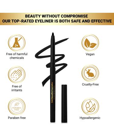 Bold Beautiful Cosmetics Mechanical Gel Eyeliner Pencil - Smudge-Proof, Waterproof, Long Lasting (Black) - Buy Online on GoSupps.com