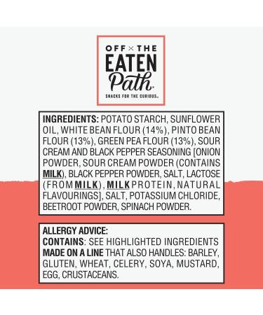 Off the Eaten Path Sour Cream & Pepper Bean Sticks 100g - Crunchy Snack with a Tangy Twist - Buy Online on GoSupps.com