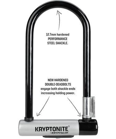 Kryptonite Kryptolok Standard U-Lock Bicycle Lock Set with FlexFrame-U Bracket and Security Cable - Buy Online on GoSupps.com