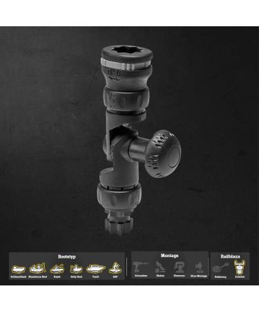 Railblaza Adjustable Extender bendable extension R-Lock 90 tiltable 125 mm Black