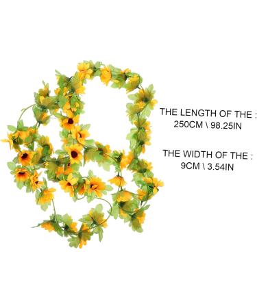 Zerodeko 2pcs Sunflower Vine Yellow Fake Flowers Home Decor Hanging Flowers for Decoration Artificial Ivy Garland Artificial Flower Decoration Sunflower Flower Silk Flower - Buy Online on GoSupps.com