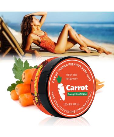 Carotene Tanning Gel Carrot Tanning Gel Luxury Intensive Tanning Gel Tanning Accelerator Cream Gel for Natural Tan Skin Tanning Gel for Outdoor Sun & Sunbeds (1PC)