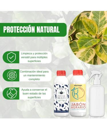  PLANTAWA Potassic Soap Saving Pack 1L + Neem Oil 1L + Powder Shaker 100% Natural Orchard Protection Durable High Concentration White Fly Red Spider Aphid Mealybug - Buy Online on GoSupps.com