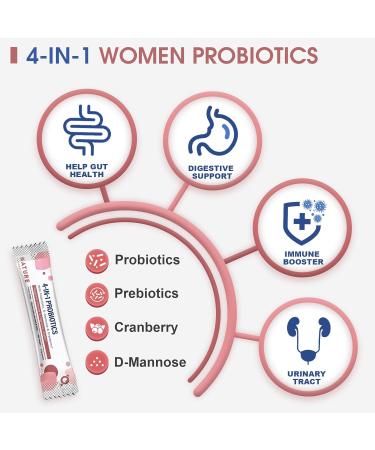 NATURE TARGET Probiotics-for-Women Prebiotics-and-Probiotics-Powder 100-Billion-CFUs 45-Day-Supply Women's-Probiotic with D-Mannose and Cranberry for Urinary Tract/Gut/Digestive Health 3.6 Ounce (Pack of 1) - Buy Online on GoSupps.com