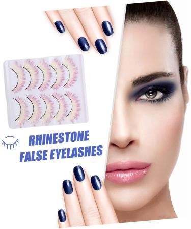 Angoily 5 Pairs Colored False Eyelashes Dramatic False Eyelashes False Eyelashes Natural Rainbow False Lashes Upper Lower False Eyelashes Extensions Make up Imitation Extend - Buy Online on GoSupps.com