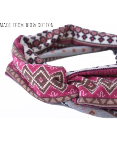 CHARM Summer Headband Turban for Women - Elastic Cotton Fitness Hairband Sporty Red Jogging Accessory - Buy Online on GoSupps.com