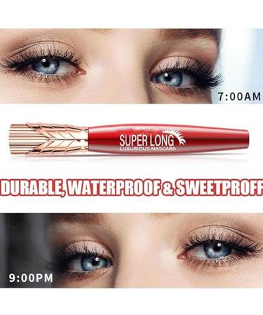 Yaquina Super Long 4d Mascara Yankina Super Long 4d Mascara Yanquina Super Long Mascara Yaquina Super Long Luxurious Mascara Stereo Lengthening Mascara 4d Silk Fiber Lash Mascara Black Waterproof (2PCS) - Buy Online on GoSupps.com
