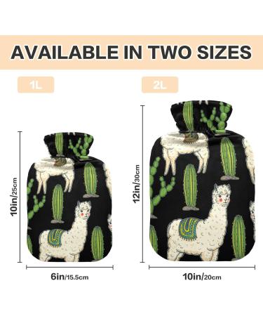 Buy Cute Llama & Cactus Heat Bottle | 1L BPA-Free Warm-Up Bag for Pain Relief & Therapy - Buy Online on GoSupps.com