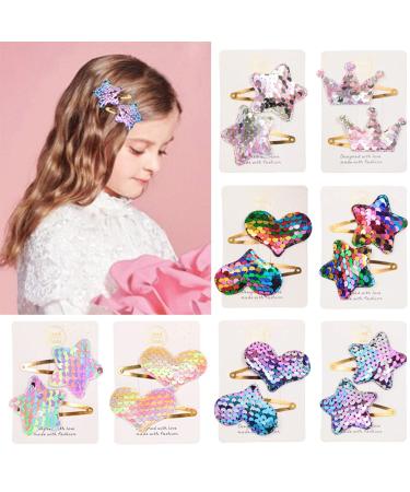 8-Piece Caricature Hair Clips for Girls | Glitter Hairpins for Children | Stylish & Fun Designs for Ladies & Kids - Buy Online on GoSupps.com