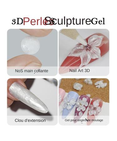 3D Sculpting Gel - 5g 3D Nail Gel Beauty Treatment for Nail Extensions Pearlescent Manicure Home Use Beginners Non-Sticky - Buy Online on GoSupps.com