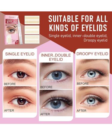 Eyelid Tape Double Eyelid Stickers: Invisible Eyelid Lifter Strips 480Pcs/3Sizes Instant Eyelid Lift for Women - Buy Online on GoSupps.com