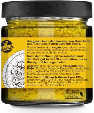  Senger's Sengers Pesto Curry - Vegetarian Wheat Pesto - 100% Austrian Superfood - 100 g - Buy Online on GoSupps.com