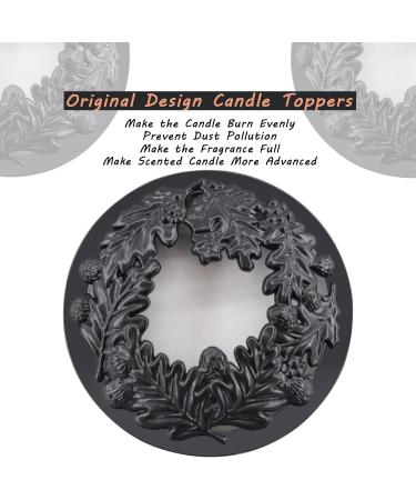 Hion Candle Toppers - Scented Candle Covers & Sleeves Leaf Pine Candle Accessories | Perfect Gift for Women - Enhance Candle Jar Performance - Buy Online on GoSupps.com